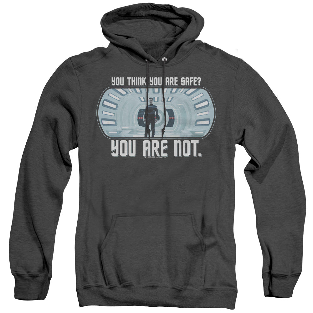 Star Trek - Not Safe - Adult Heather Hoodie - Black