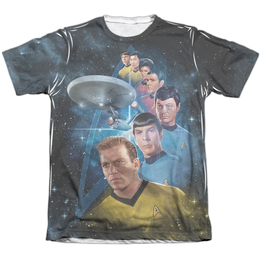 Star Trek - Among The Stars - Adult 65/35 Poly/cotton Short Sleeve Tee - White T-shirt