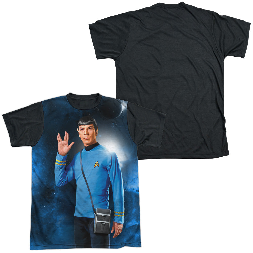 Star Trek - Live Long - Short Sleeve Adult White Front Black Back   - White T-shirt