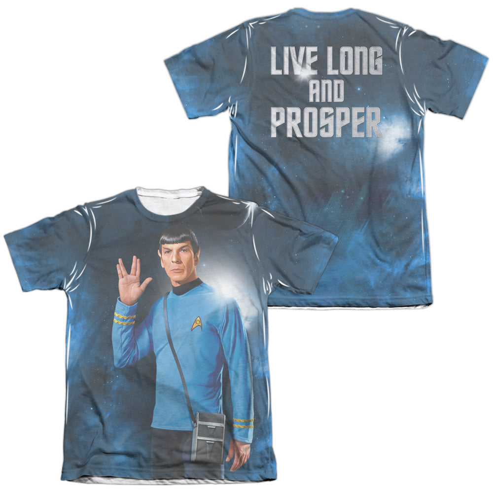 Star Trek - Live Long (Front/back Print) - Adult 65/35 Poly/cotton Short Sleeve Tee - White T-shirt