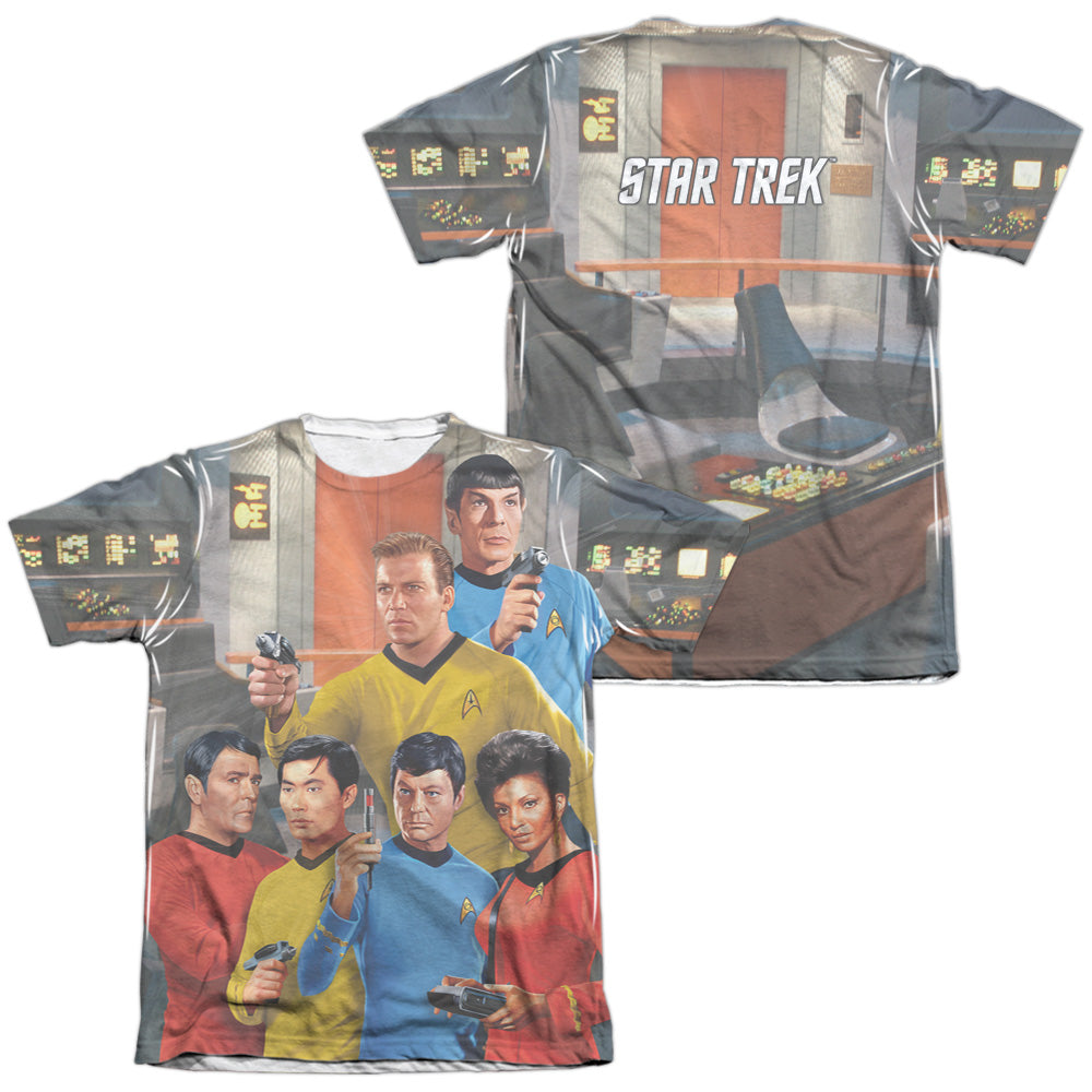 Star Trek - Bridge (Front/back Print) - Adult Poly/cotton Short Sleeve Tee - White T-shirt