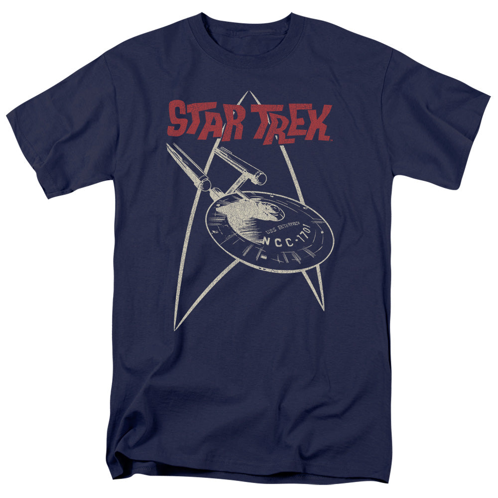 Star Trek - Ship Symbol - Short Sleeve Adult 18/1 - Navy T-shirt