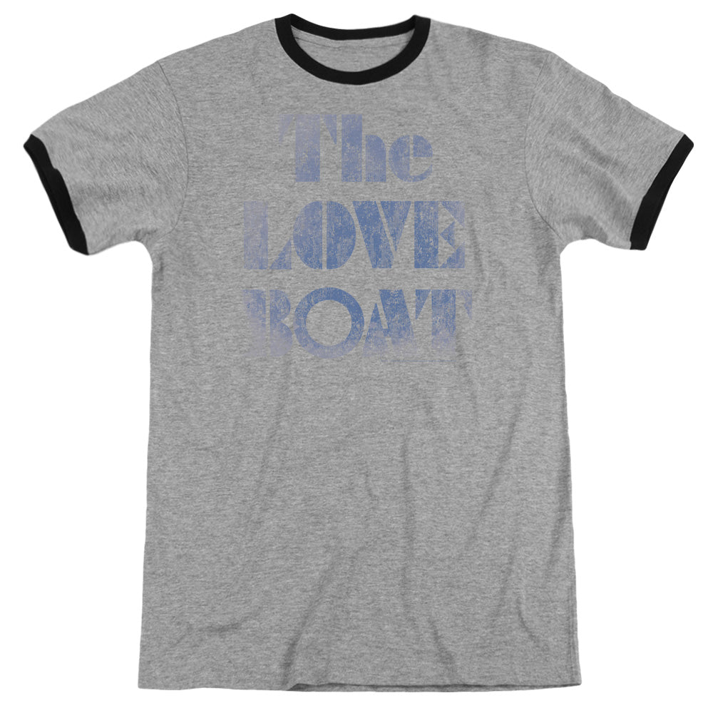 Love Boat - Distressed - Adult Ringer - Heather/black