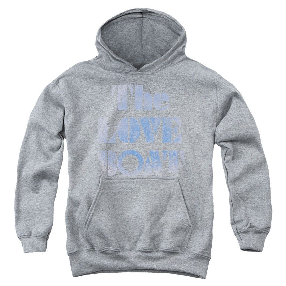 Love Boat - Distressed - Youth Pull-over Hoodie - Athletic Heather