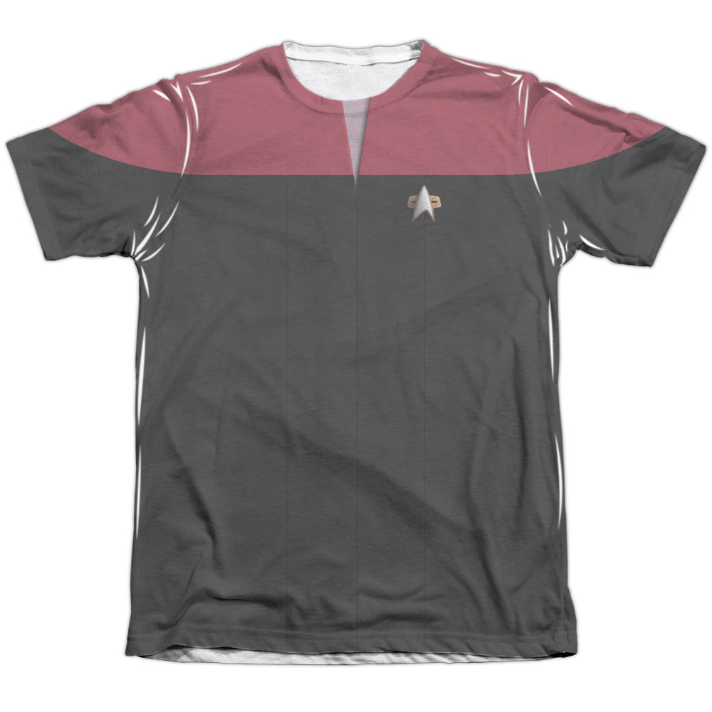 Star Trek - Voyager Command Uniform - Adult Poly/cotton Short Sleeve Tee - White T-shirt