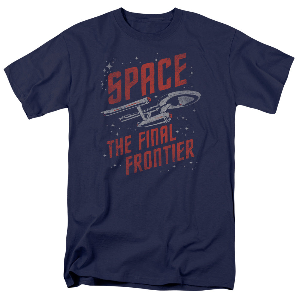 Star Trek - Space Travel - Short Sleeve Adult 18/1 - Navy T-shirt