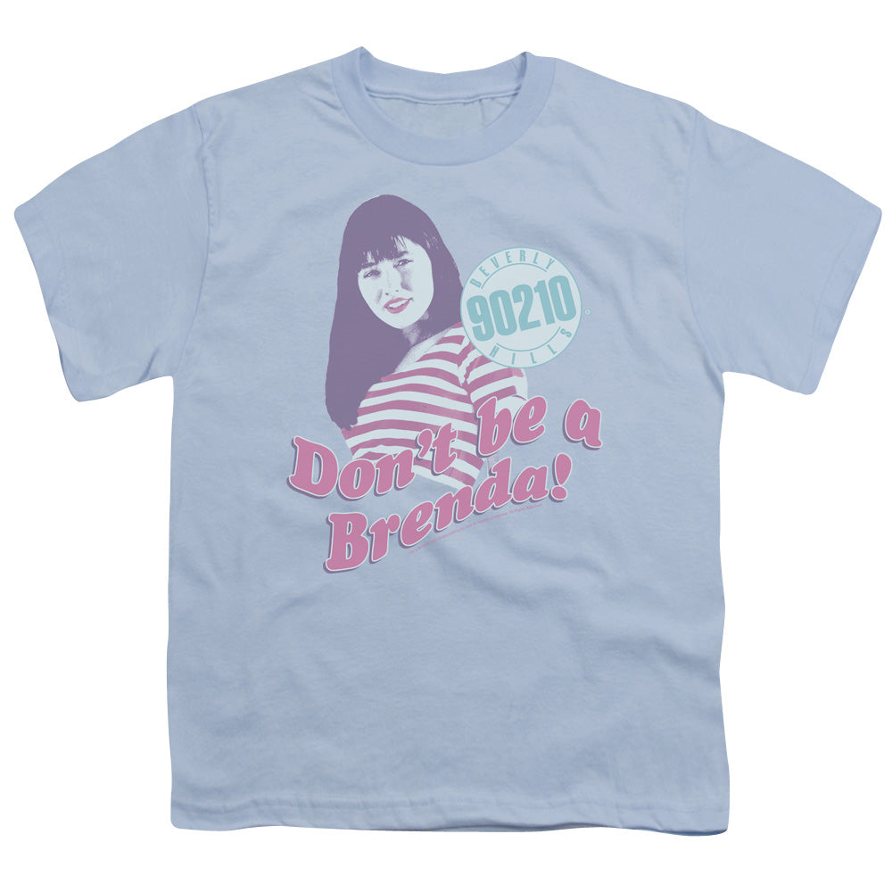 90210 - Dont Be A Brenda - Short Sleeve Youth 18/1 - Light Blue T-shirt