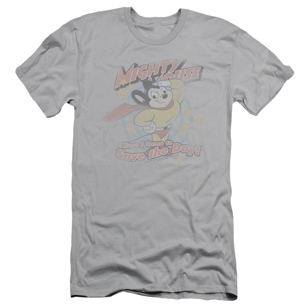 Mighty Mouse - At Your Service - Short Sleeve Adult 30/1 - Silver T-shirt