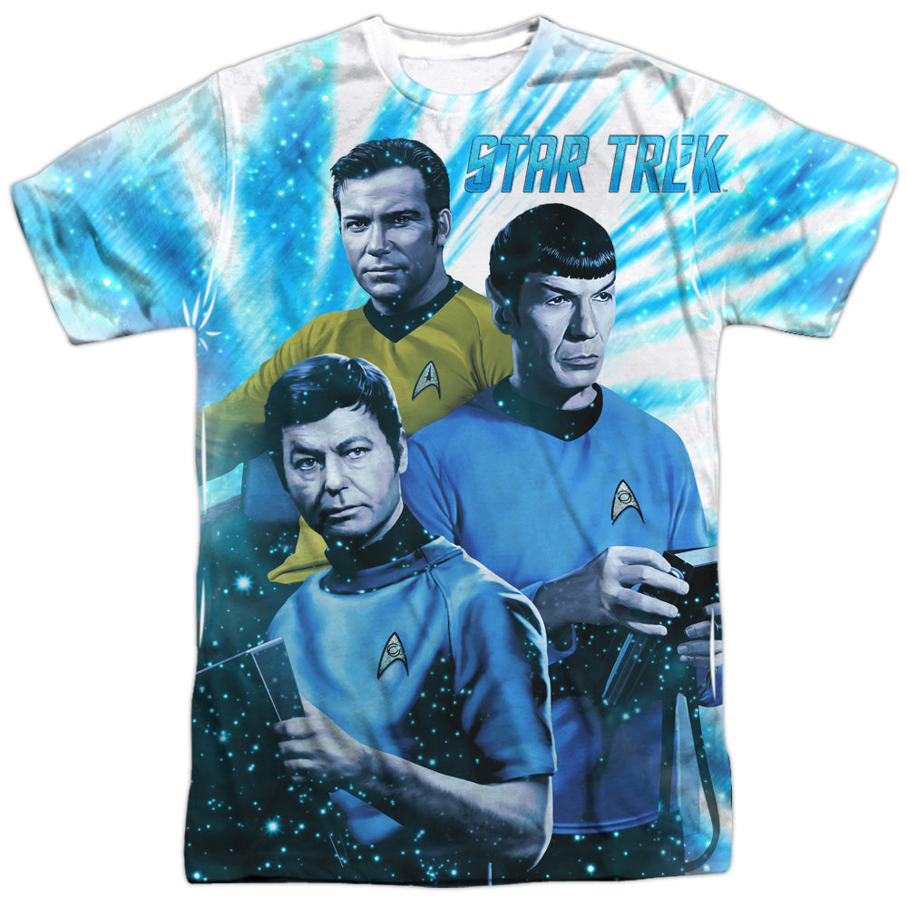 Star Trek - Space Shadows - Short Sleeve Adult Poly Crew - White T-shirt