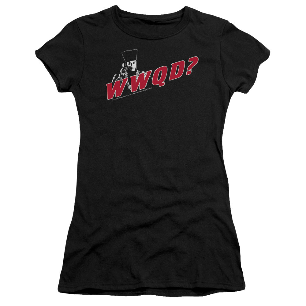 Star Trek - Wwqd - Short Sleeve Junior Sheer - Black T-shirt