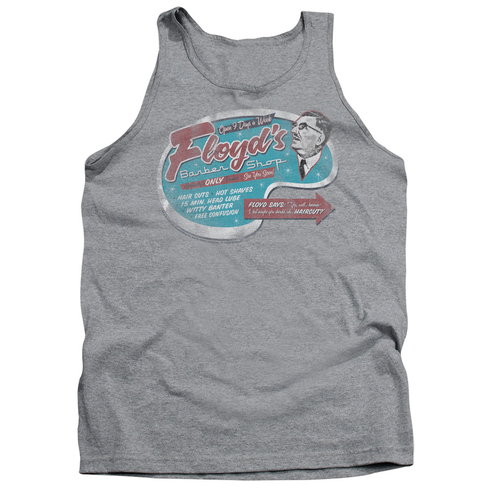 Mayberry - Floyds Barber Shop - Adult Tank - Athletic Heather