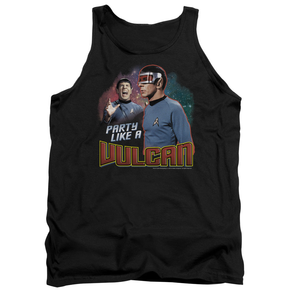 Star Trek - Party Like A Vulcan - Adult Tank - Black