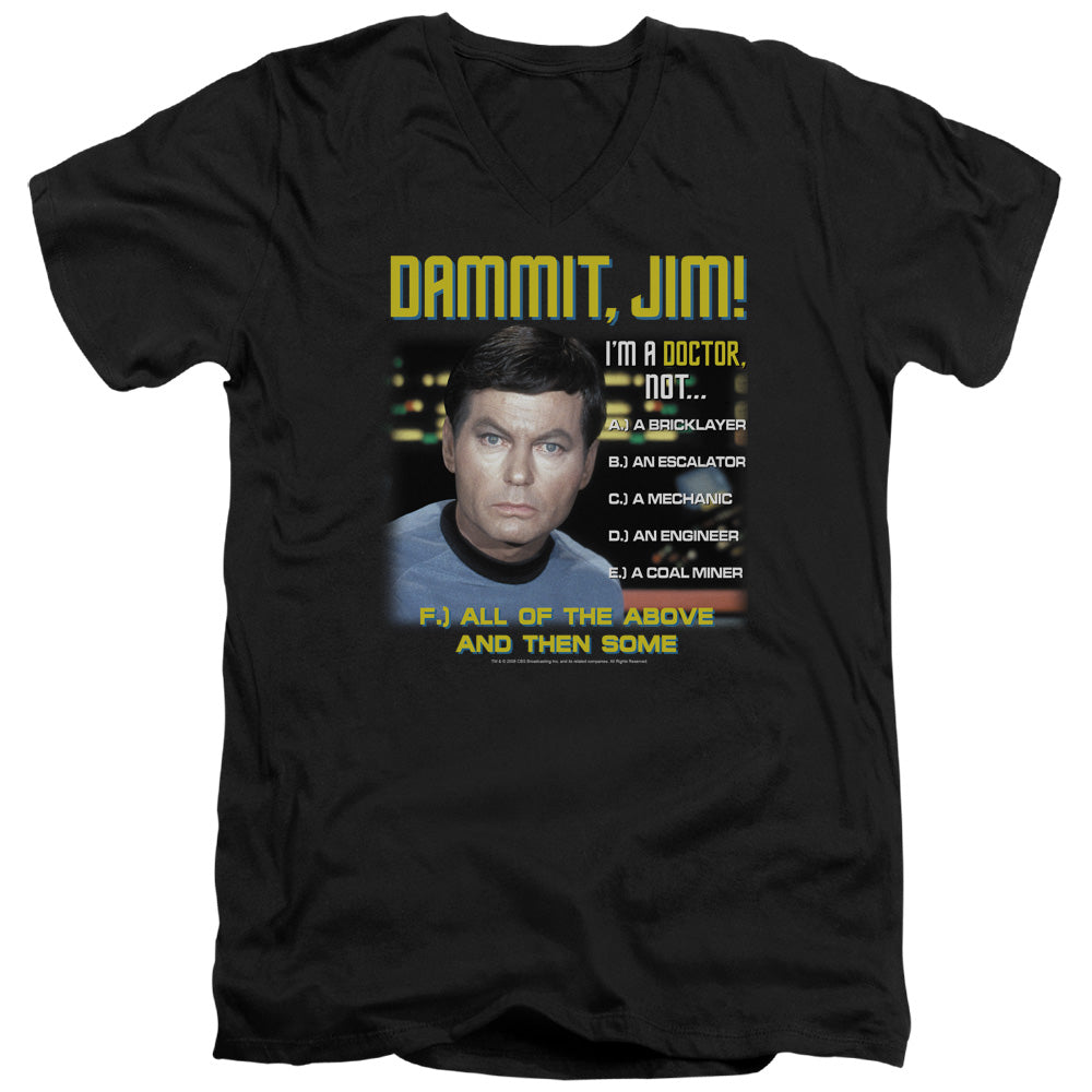 Star Trek - All Of The Above - Short Sleeve Adult V-neck - Black T-shirt