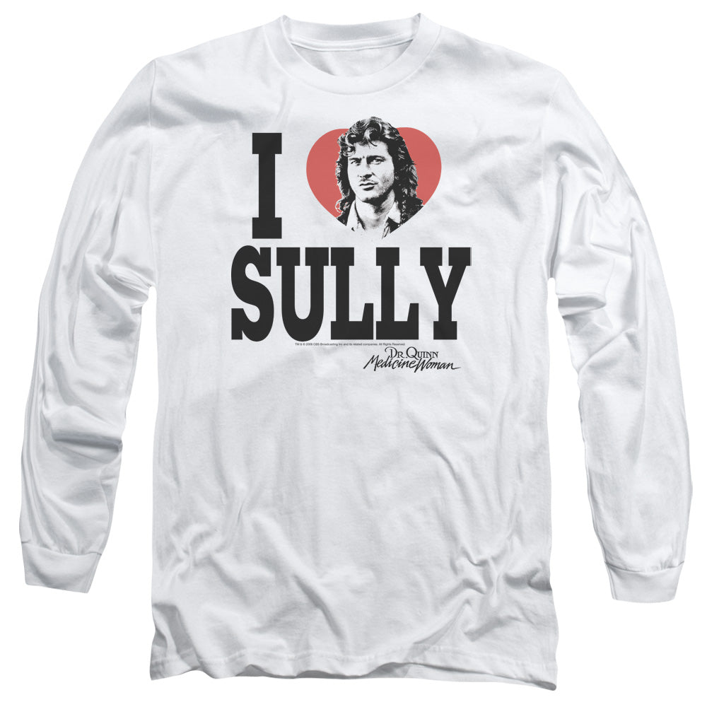 Dr.quinn - I Heart Sully - Long Sleeve Adult 18/1 - White T-shirt