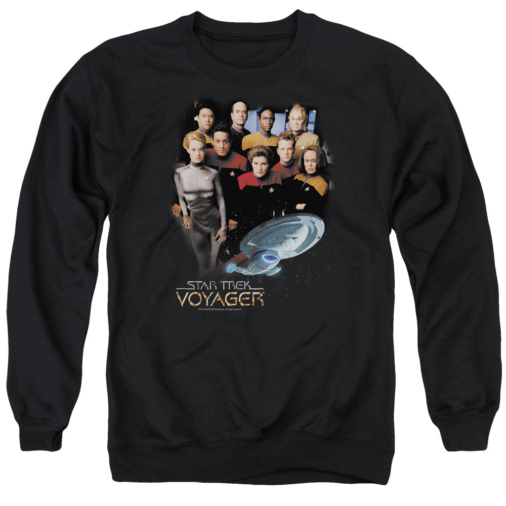 Star Trek - Voyager Crew - Adult Crewneck Sweatshirt - Black