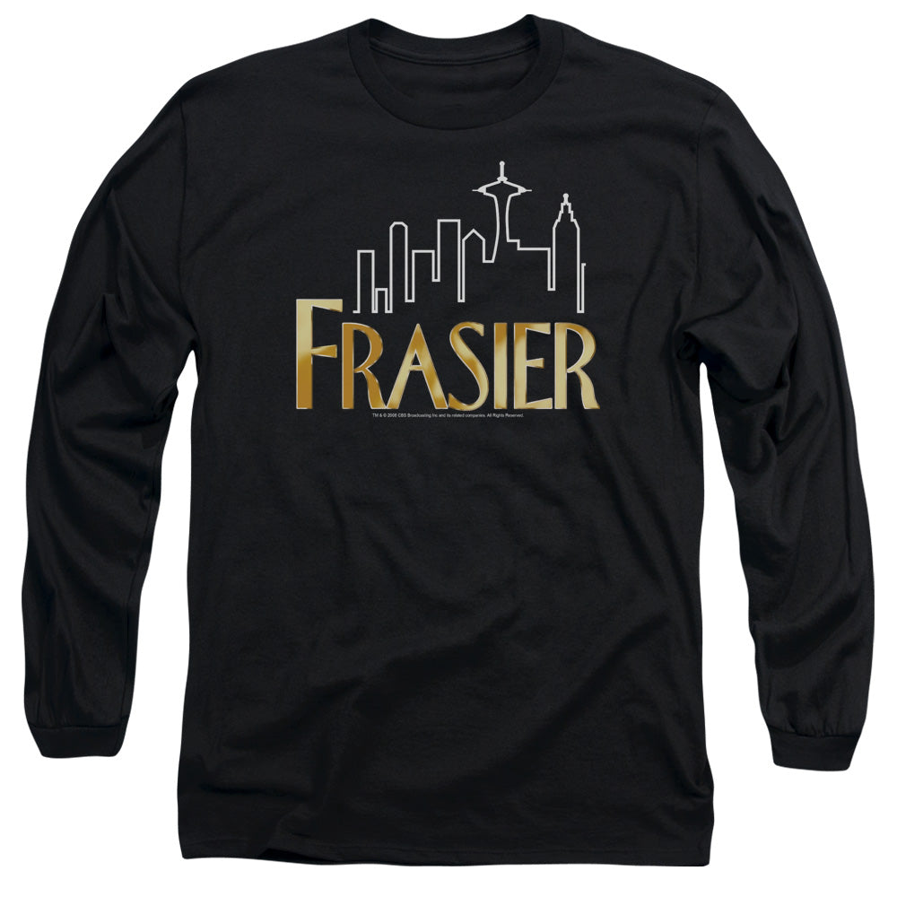 Frasier - Frasier Logo - Long Sleeve Adult 18/1 - Black T-shirt