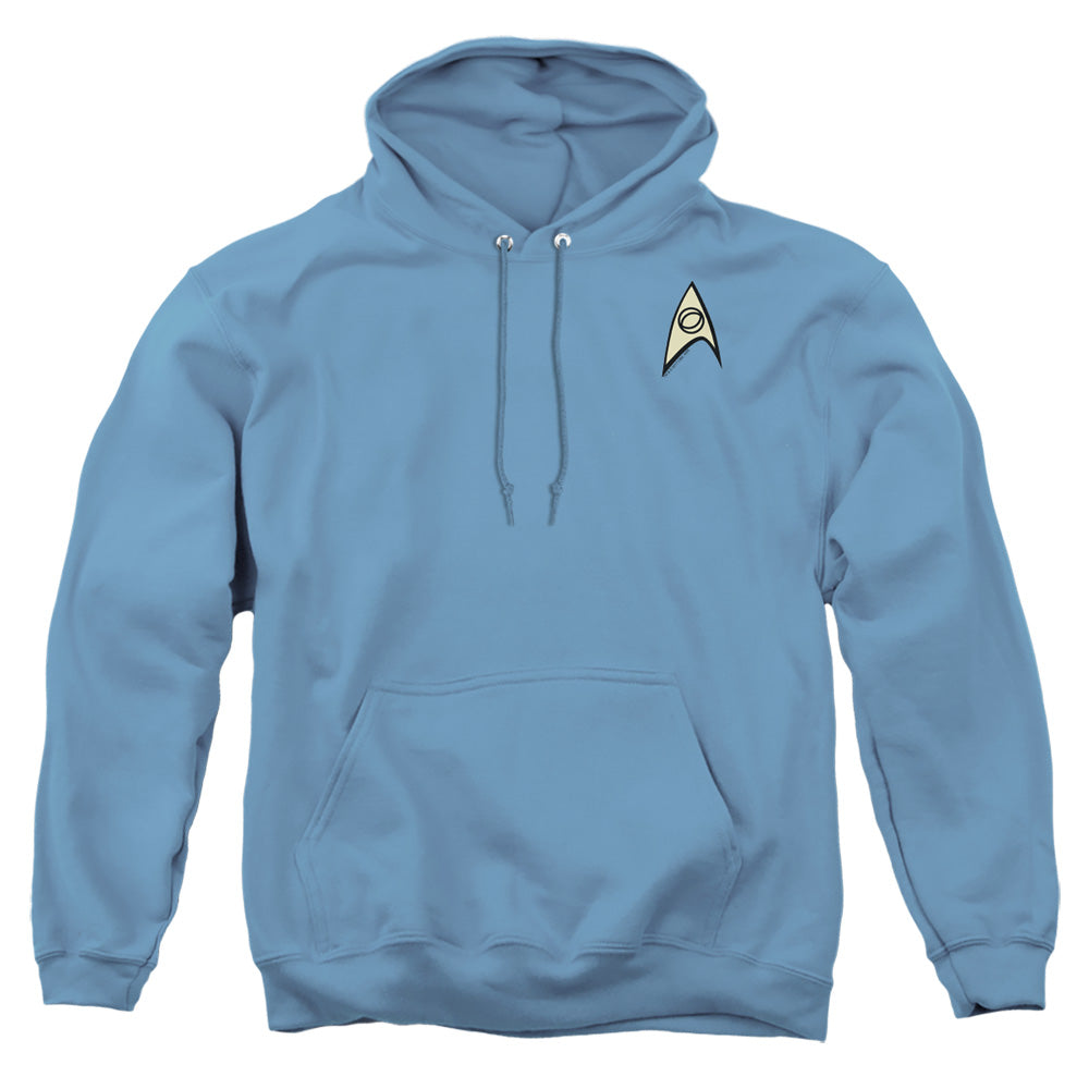 Star Trek - Science Uniform - Adult Pull-over Hoodie - Carolina Blue