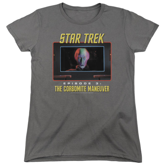 St Original - The Corbomite Maneuver - Short Sleeve Womens Tee - Charcoal T-shirt