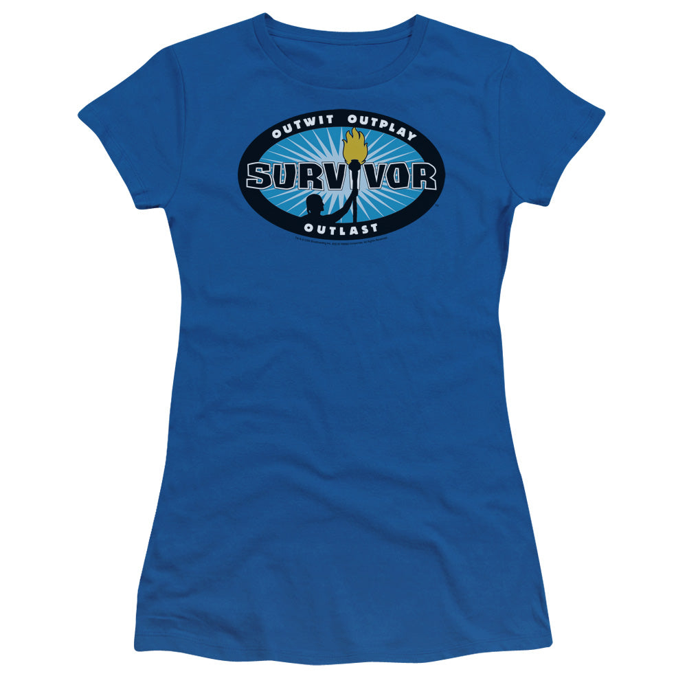 Survivor - Blue Burst - Short Sleeve Junior Sheer - Royal Blue T-shirt