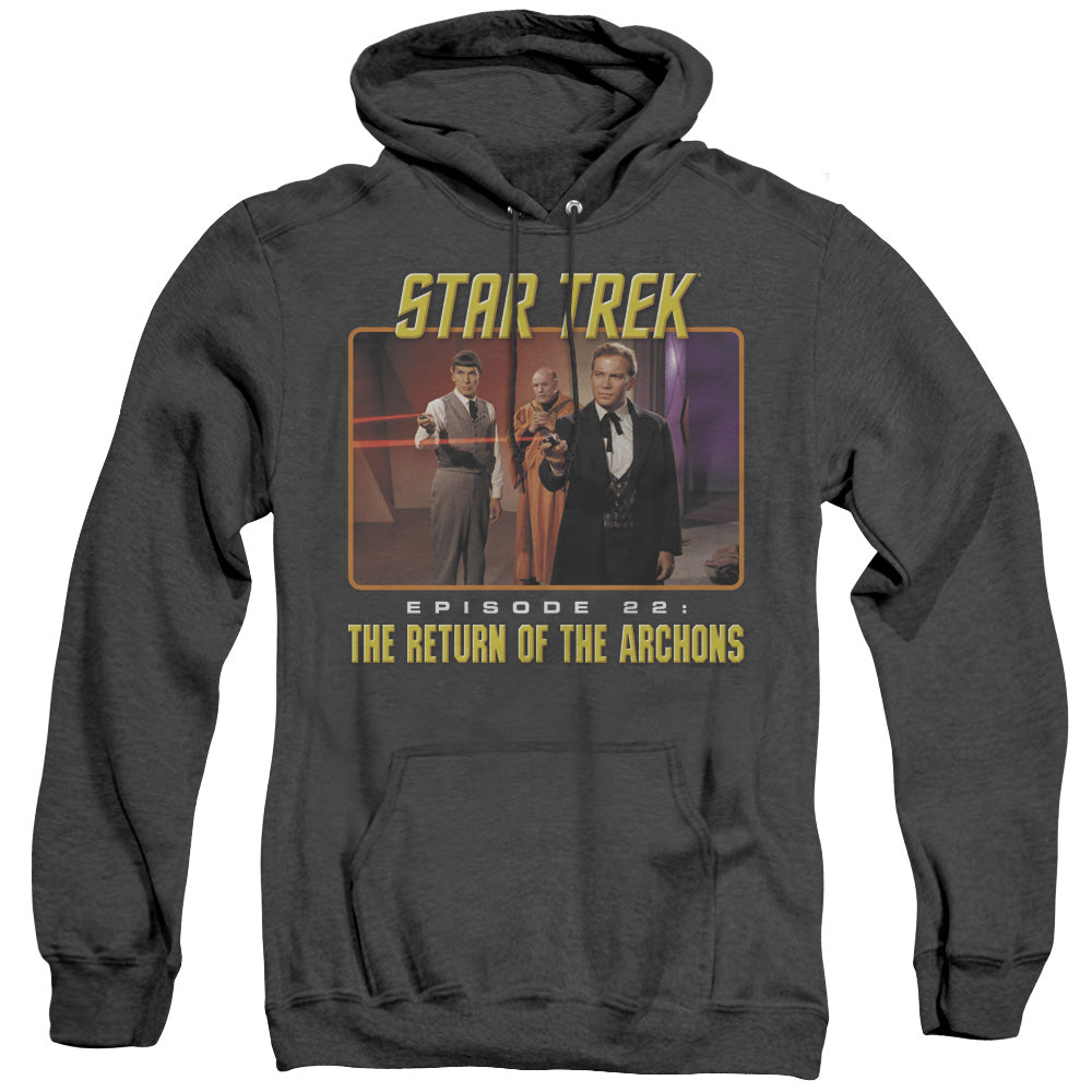 Star Trek - Episode 22 - Adult Heather Hoodie - Black