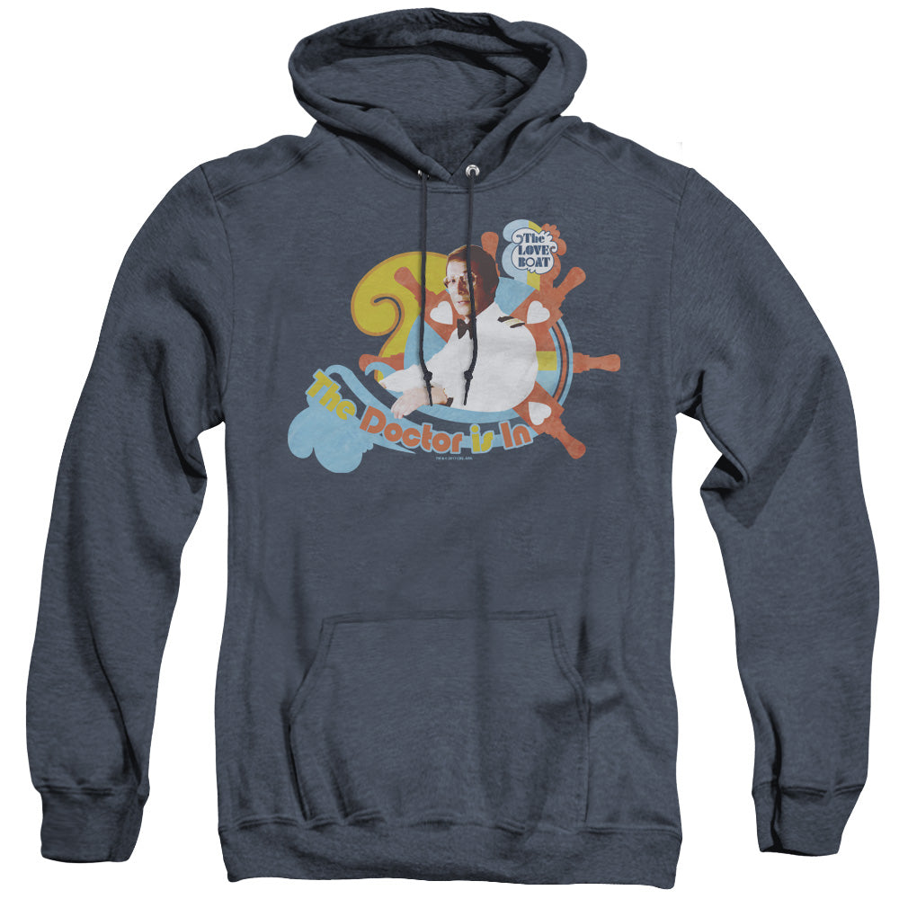 Love Boat - The Doctor Is In - Adult Heather Hoodie - Navy