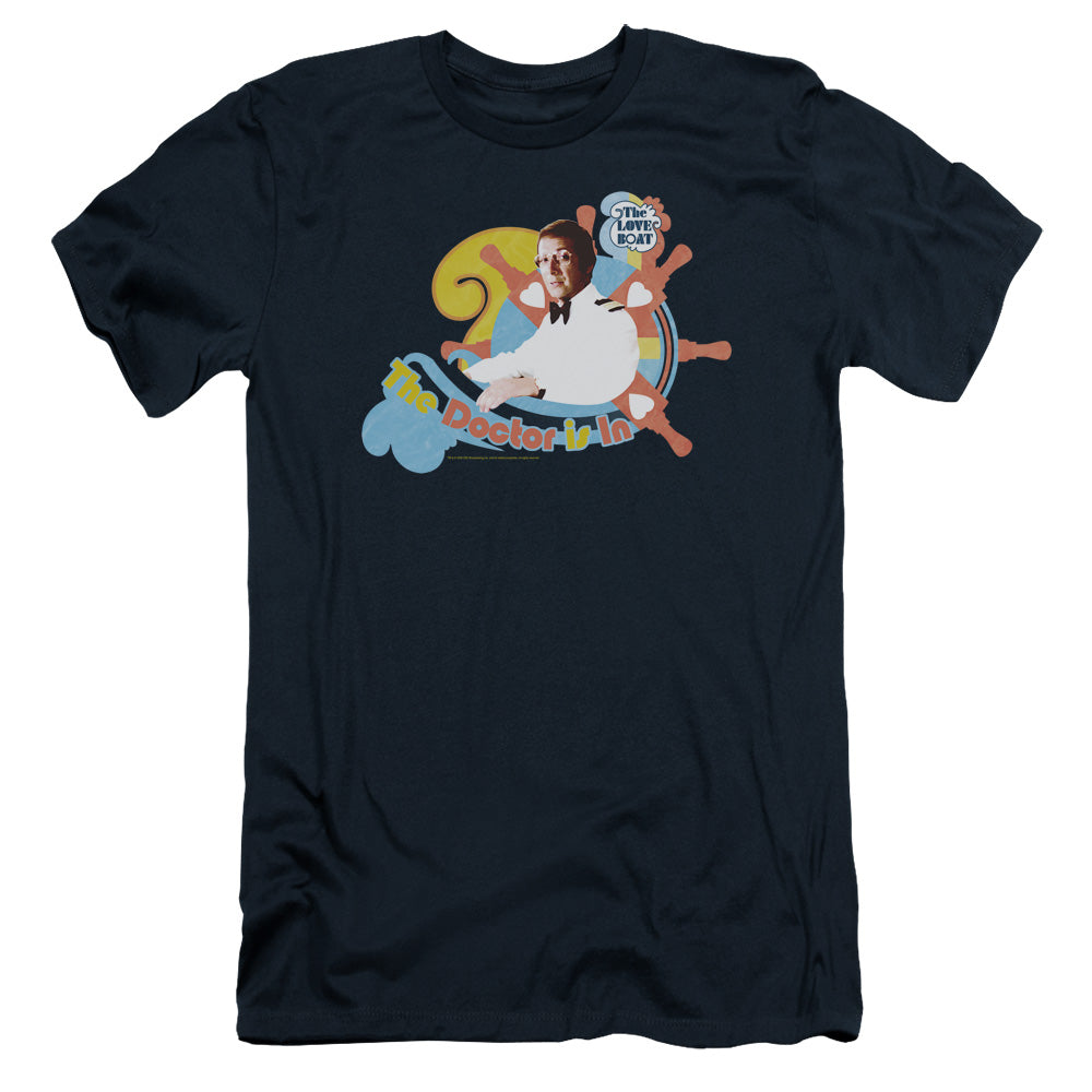 Love Boat - The Doctor Is In - Short Sleeve Adult 30/1 - Navy T-shirt