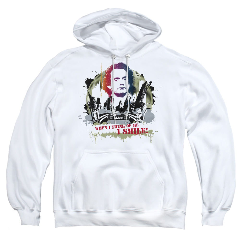 Taxi - Smiling Jim - Adult Pull-over Hoodie - White