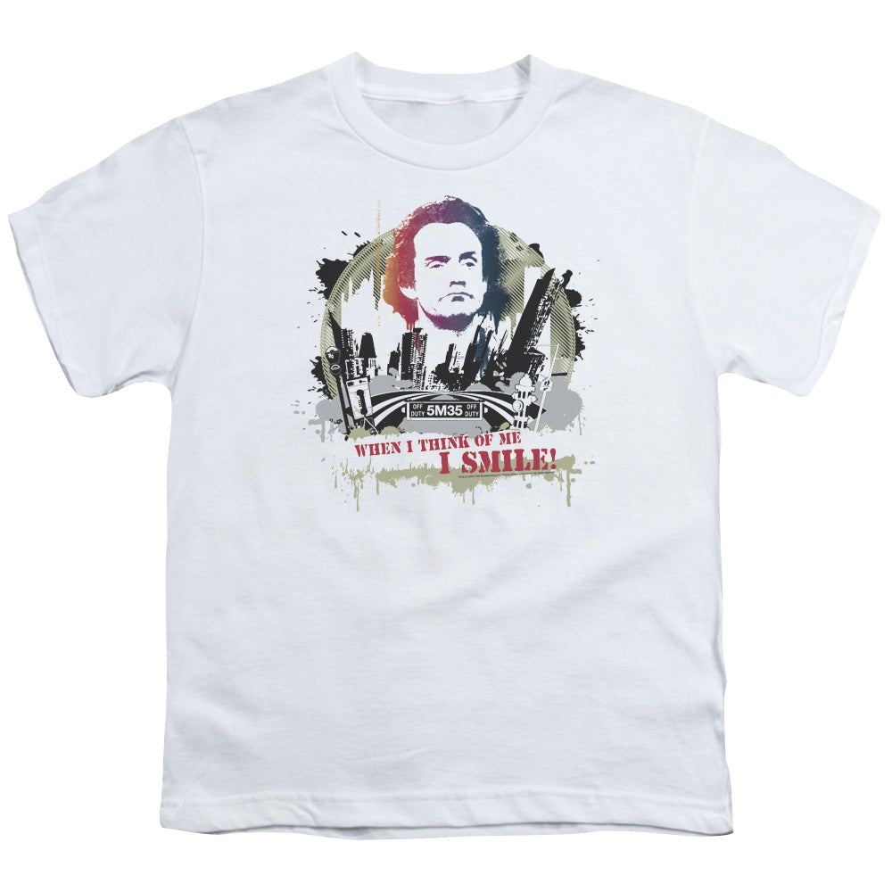 Taxi - Smiling Jim - Short Sleeve Youth 18/1 - White T-shirt