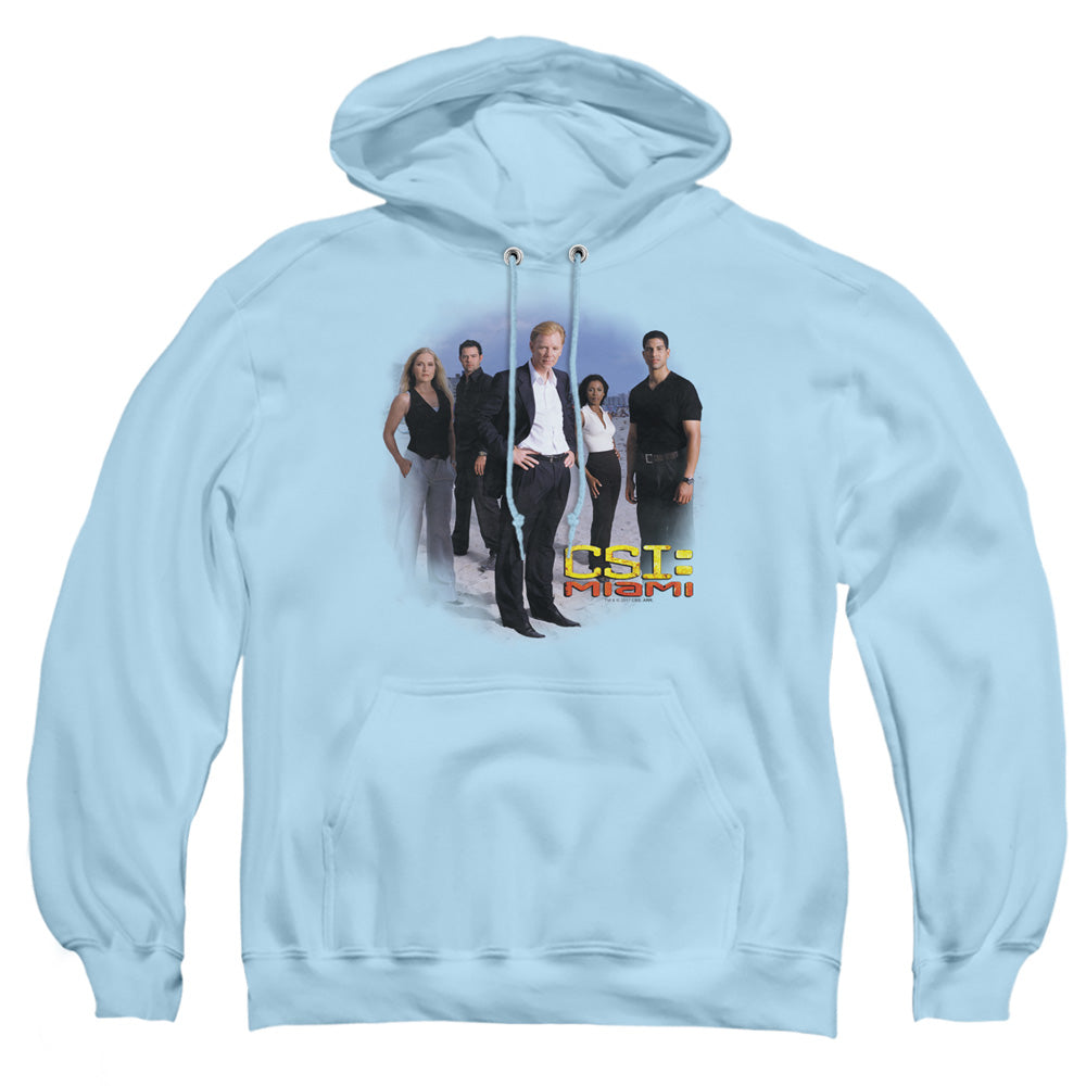 Csi - Miami Cast - Adult Pull-over Hoodie - Light Blue