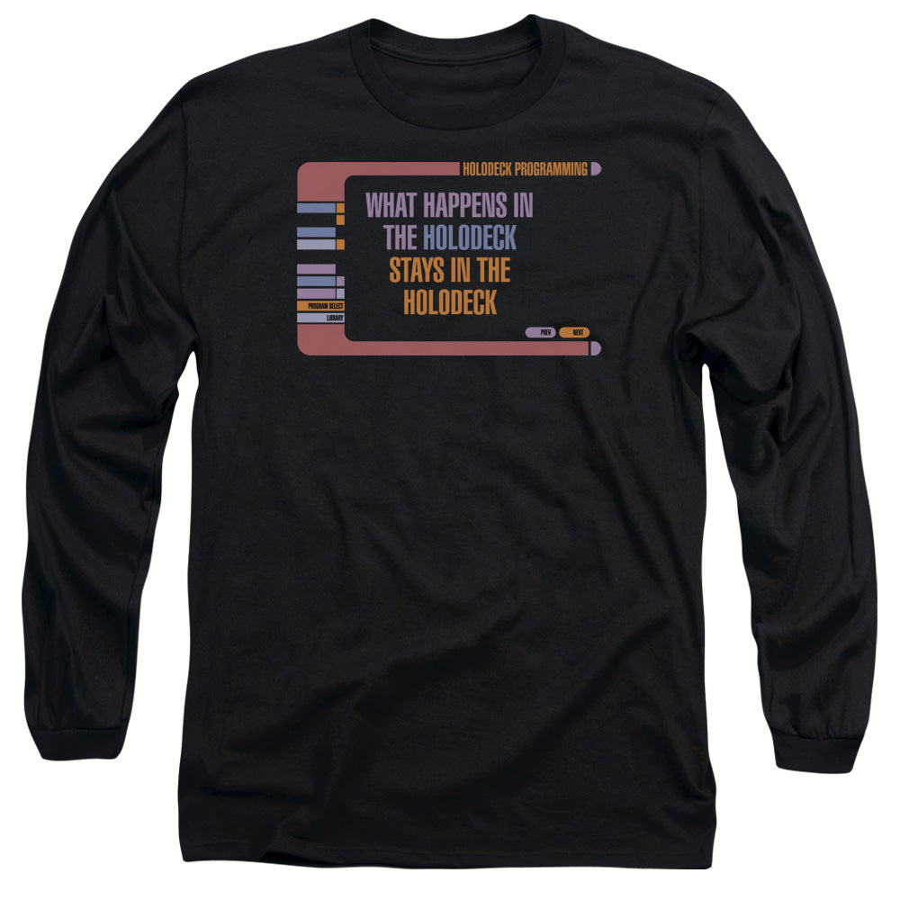 Star Trek - Holodeck Secrets - Long Sleeve Adult 18/1 - Black T-shirt