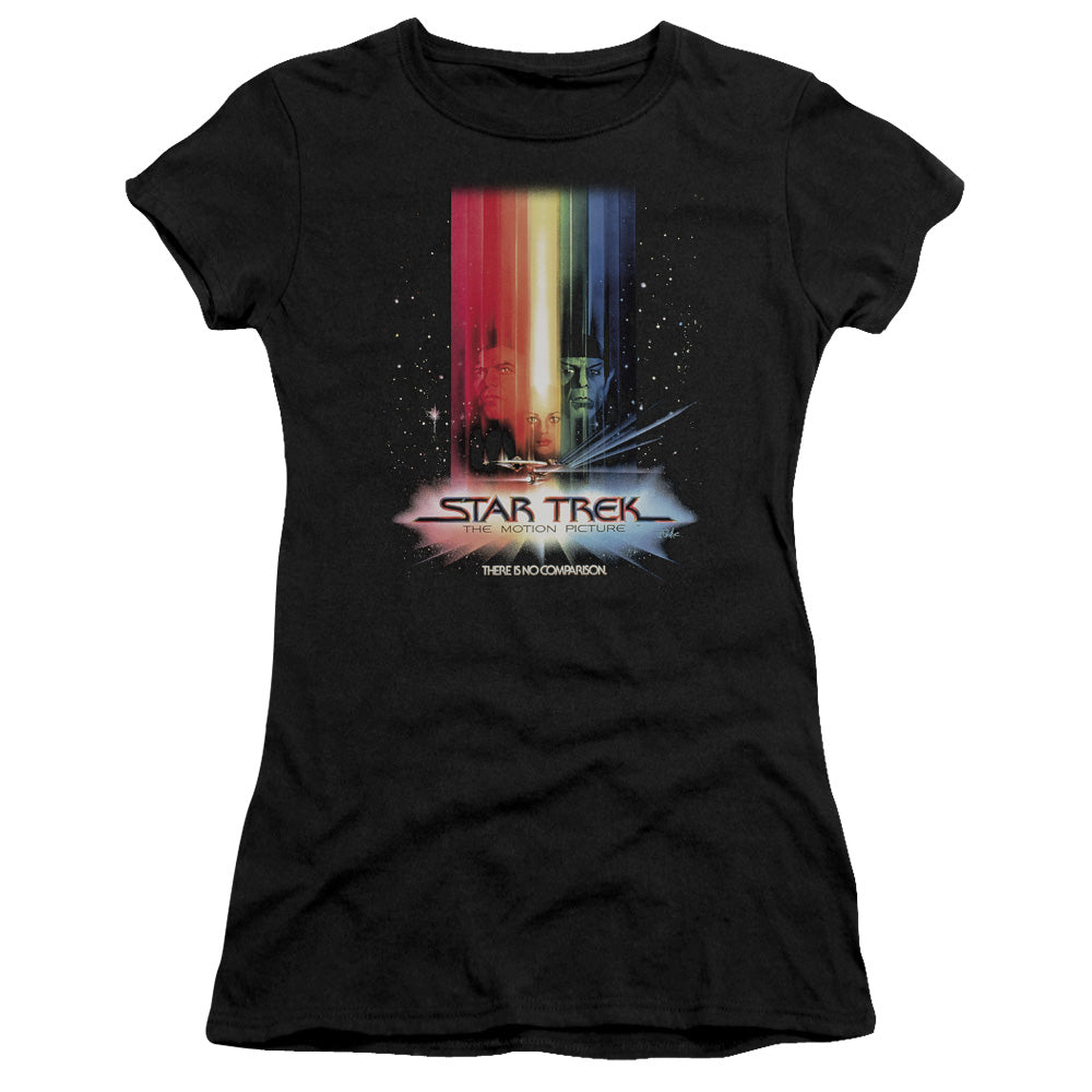 Star Trek - Motion Picture Poster - Short Sleeve Junior Sheer - Black T-shirt