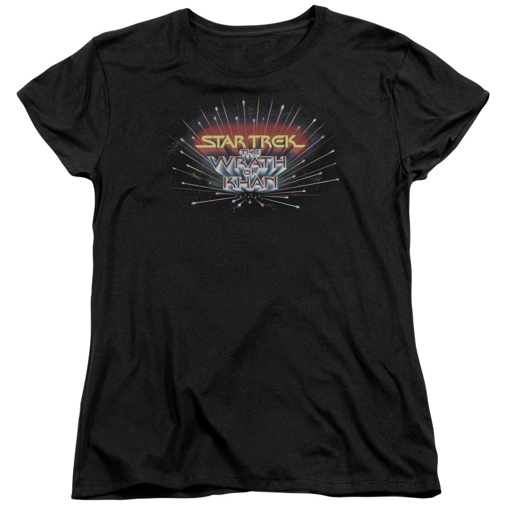 STAR TREK KHAN LOGO - S/S WOMENS TEE - BLACK T-Shirt