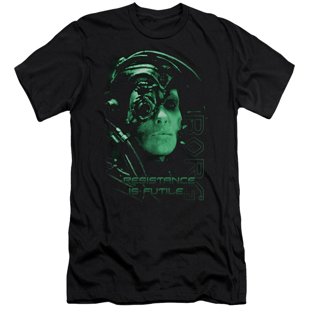 Star Trek - Resistance Is Futile - Short Sleeve Adult 30/1 - Black T-shirt