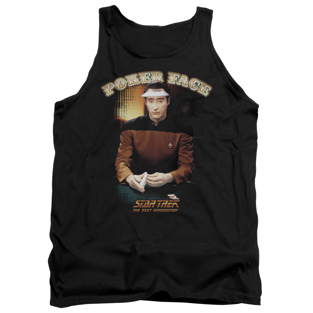 Star Trek Poker Face - Adult Tank - Black