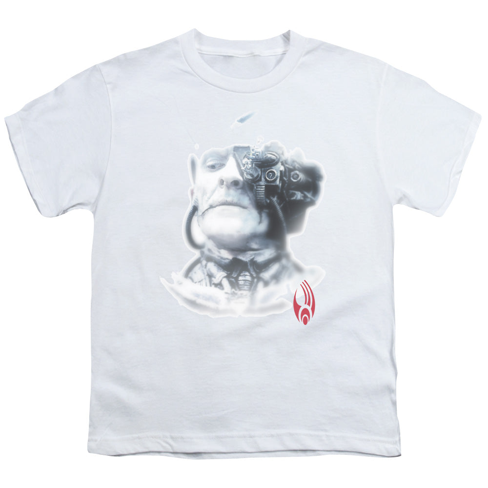 STAR TREK BORG HEAD - S/S YOUTH 18/1 - WHITE T-Shirt