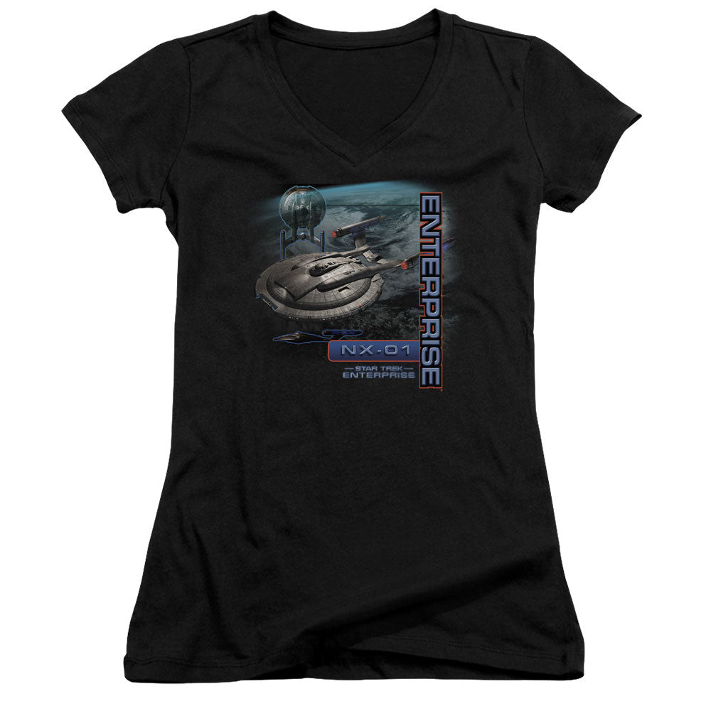 Star Trek - Enterprise Nx 01 - Junior V-neck - Black