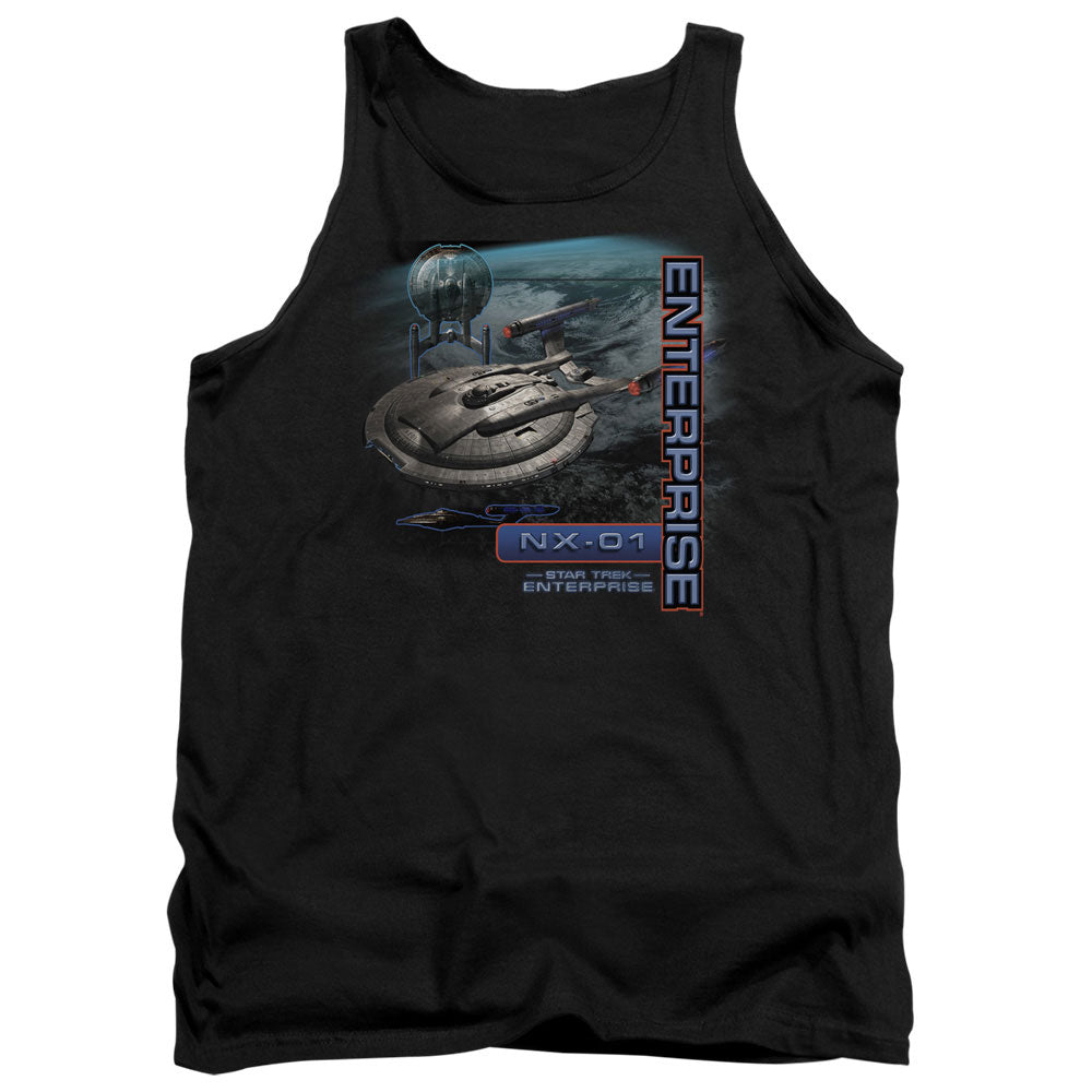 Star Trek Enterprise Nx 01 - Adult Tank - Black