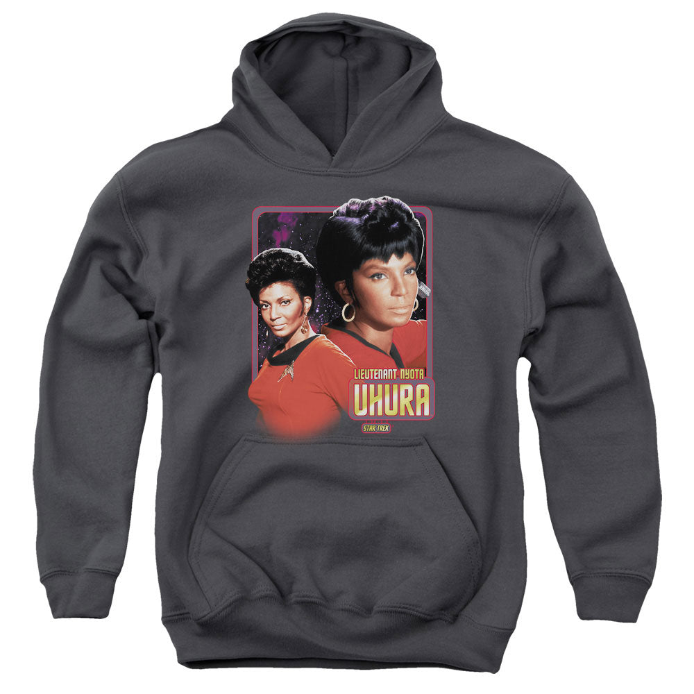 Star Trek Lieutenant Uhura-youth Pull-over Hoodie - Charcoal