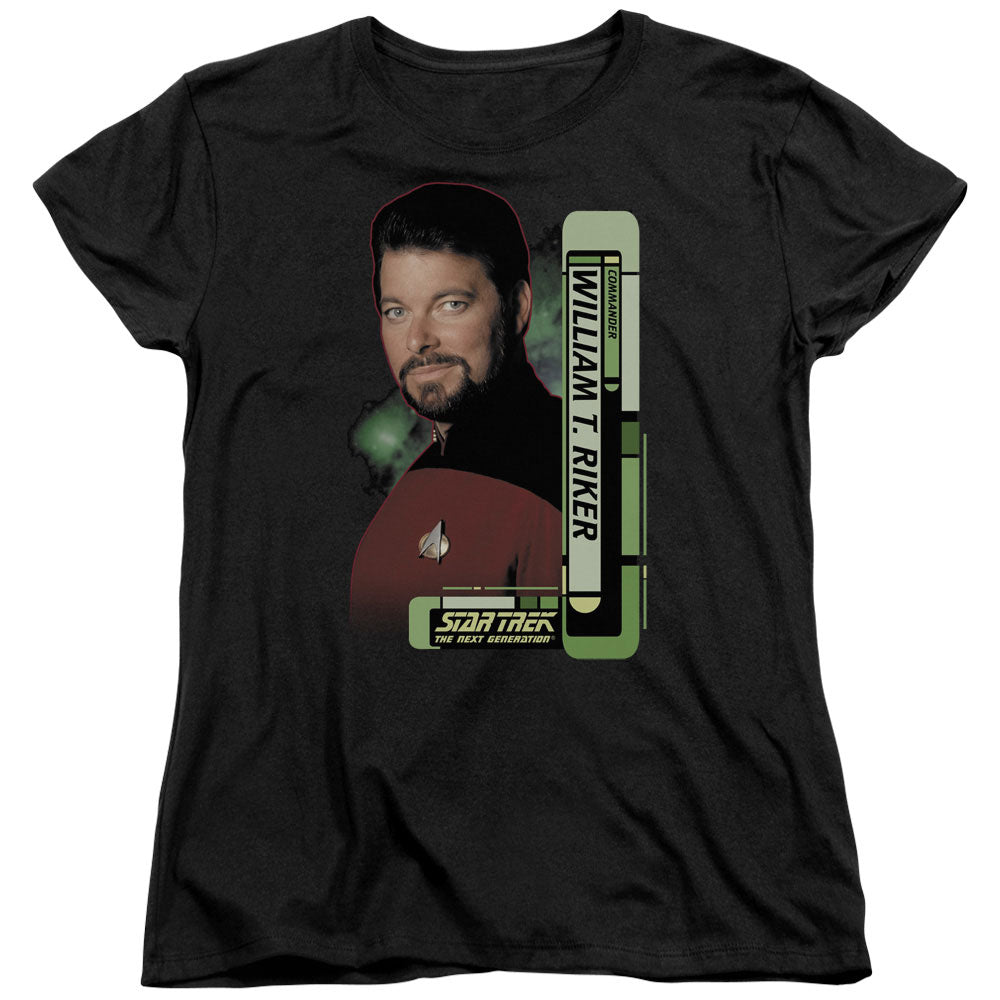 Star Trek - Riker - Short Sleeve Womens Tee - Black T-shirt