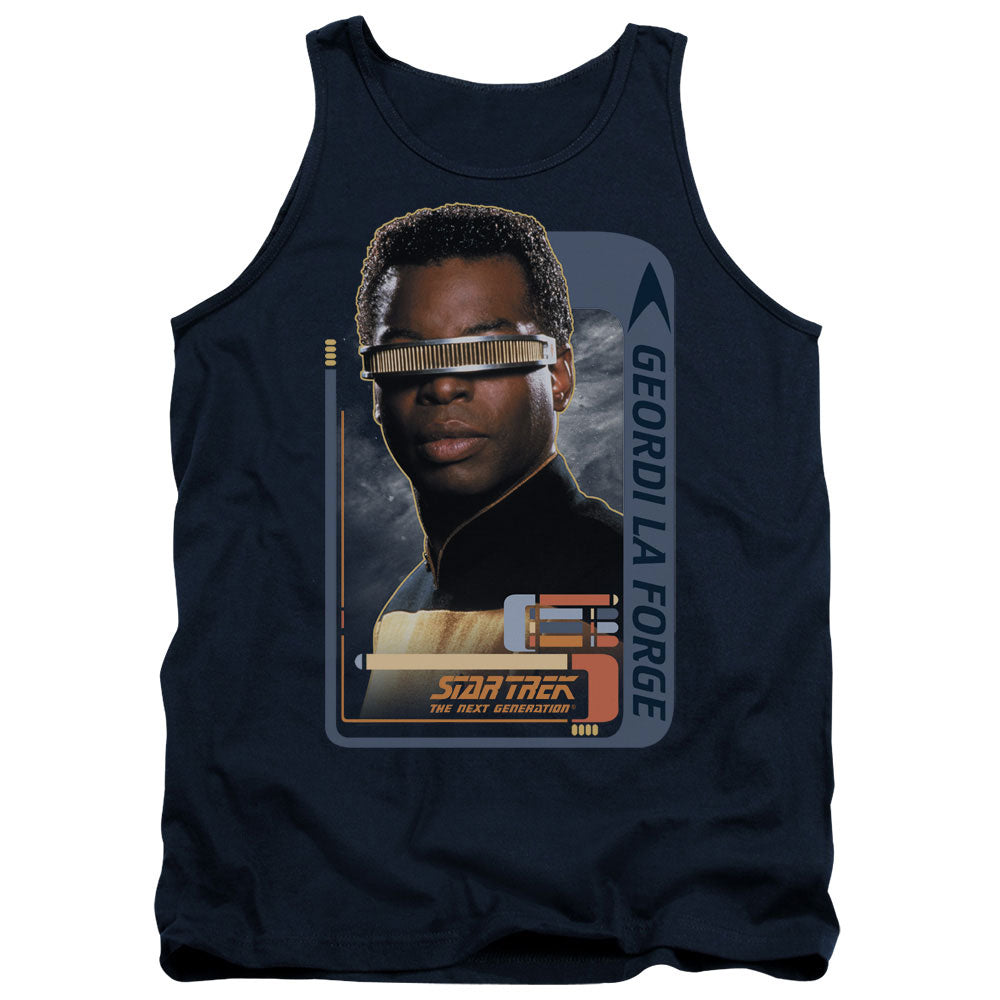 Star Trek - Geordi Laforge - Adult Tank - Navy