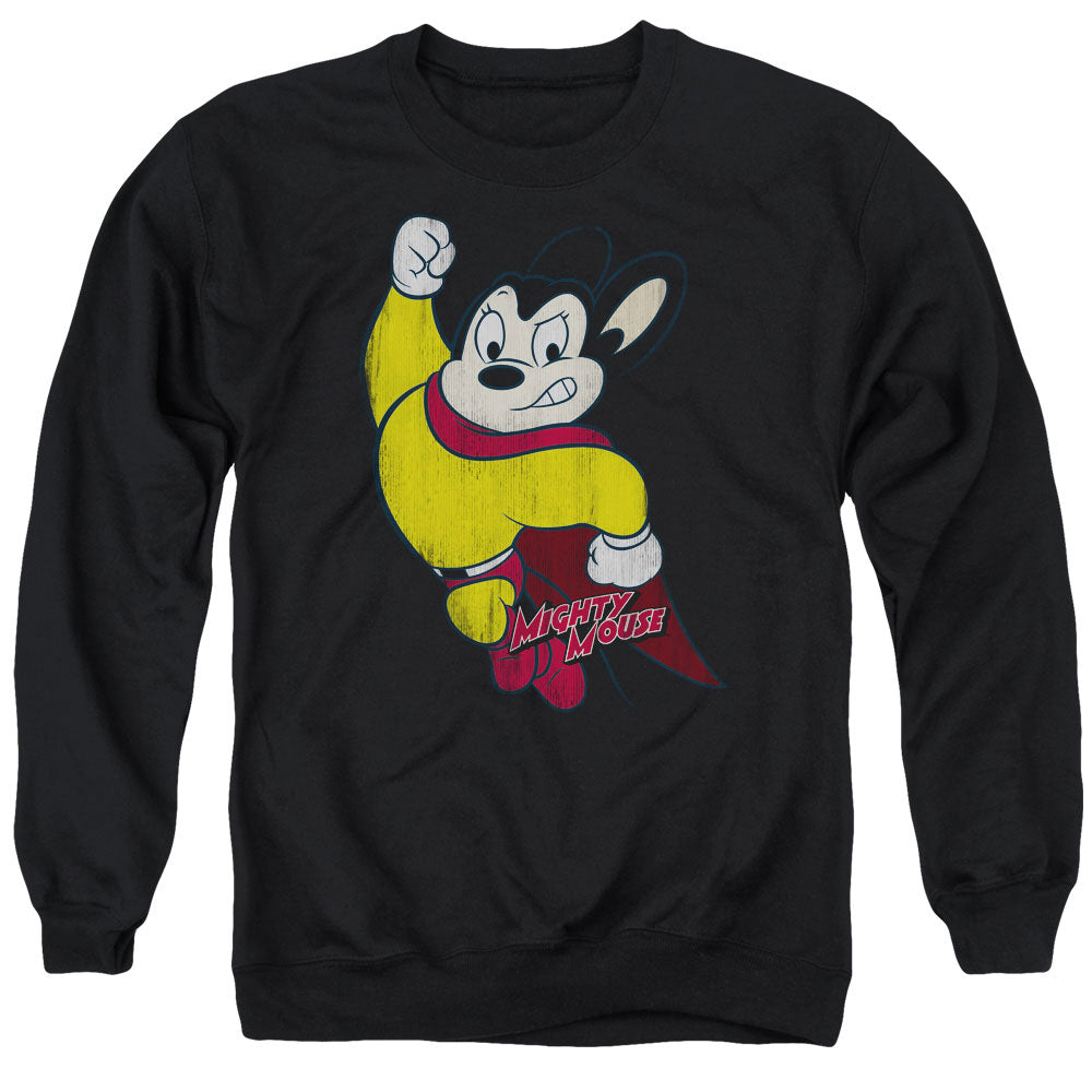 Mighty Mouse - Classic Hero - Adult Crewneck Sweatshirt - Black