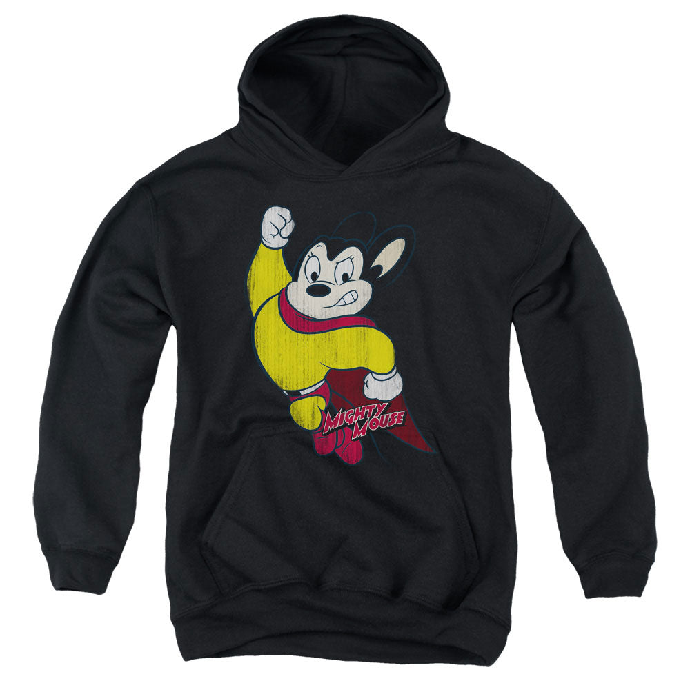 Mighty Mouse - Classic Hero - Youth Pull-over Hoodie - Black