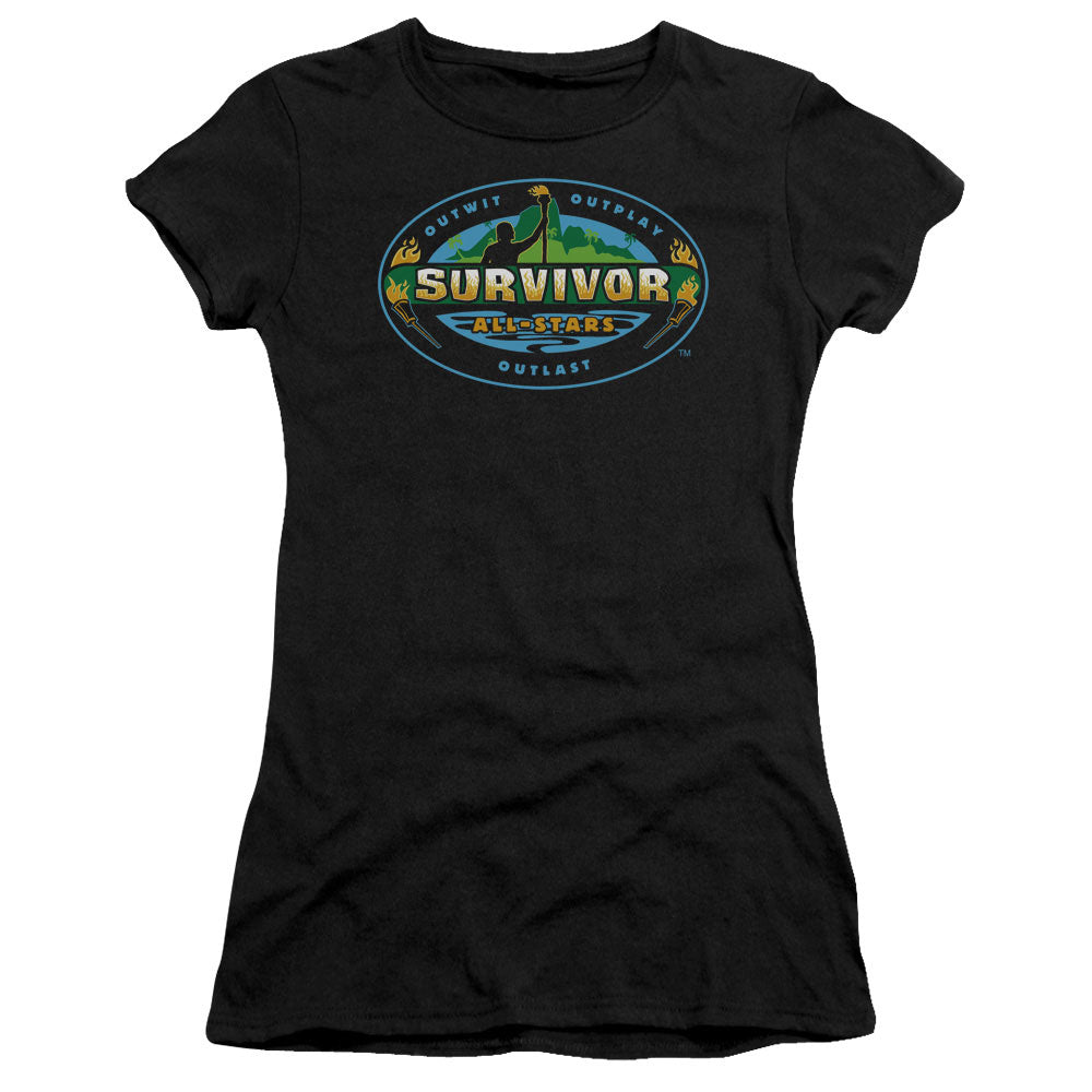 Survivor - All Stars - Short Sleeve Junior Sheer - Black T-shirt