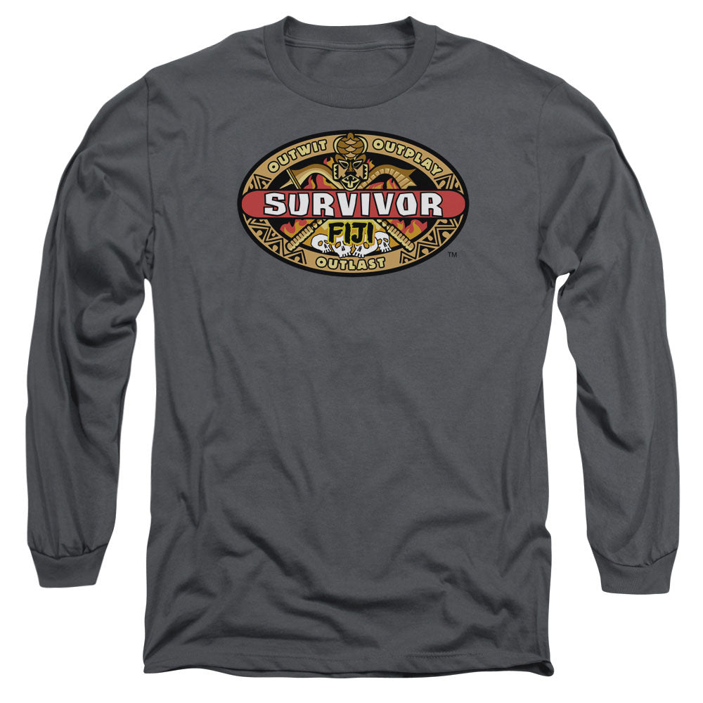 Survivor - Fiji - Long Sleeve Adult 18/1 - Charcoal T-shirt