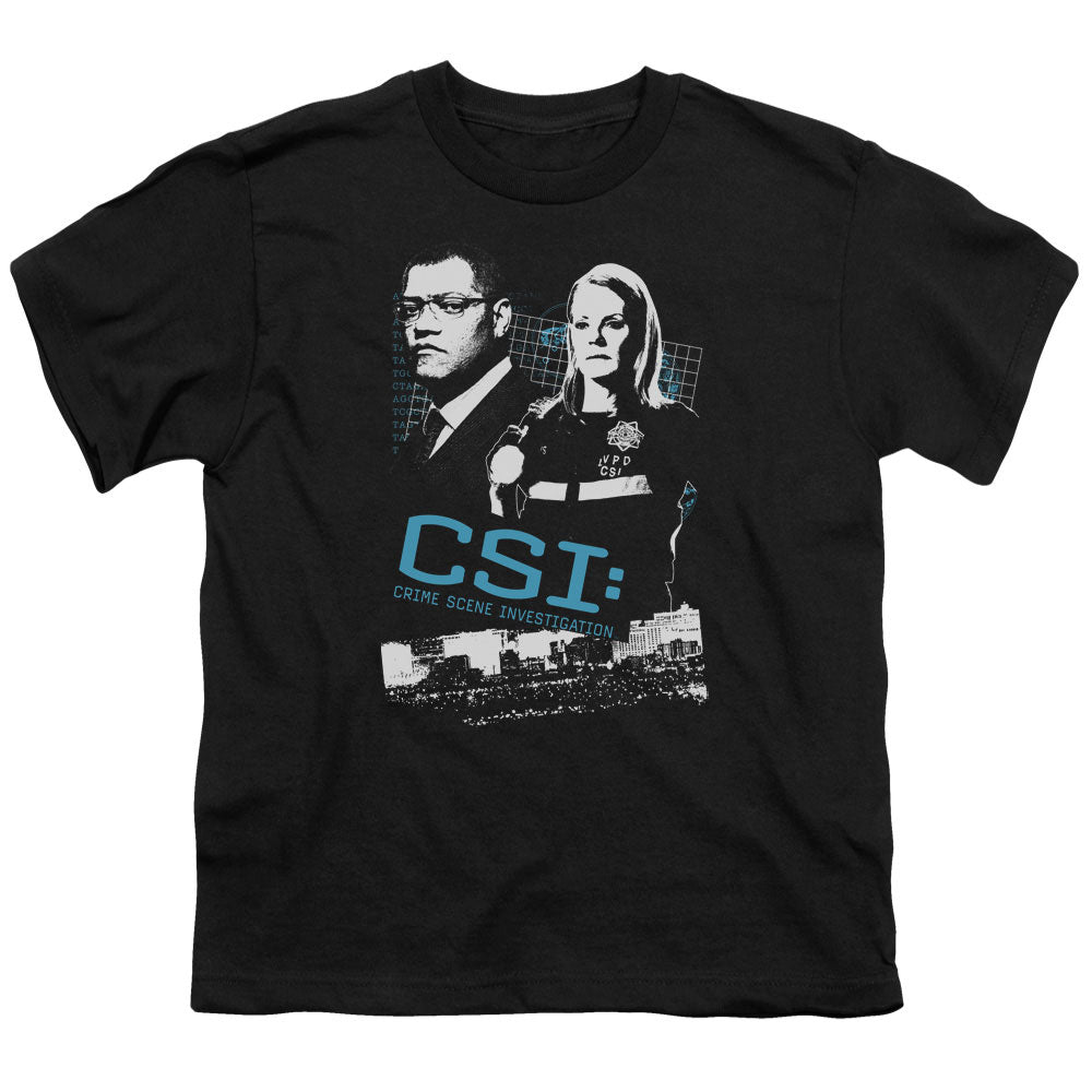 Csi - Investigate This - Short Sleeve Youth 18/1 - Black T-shirt