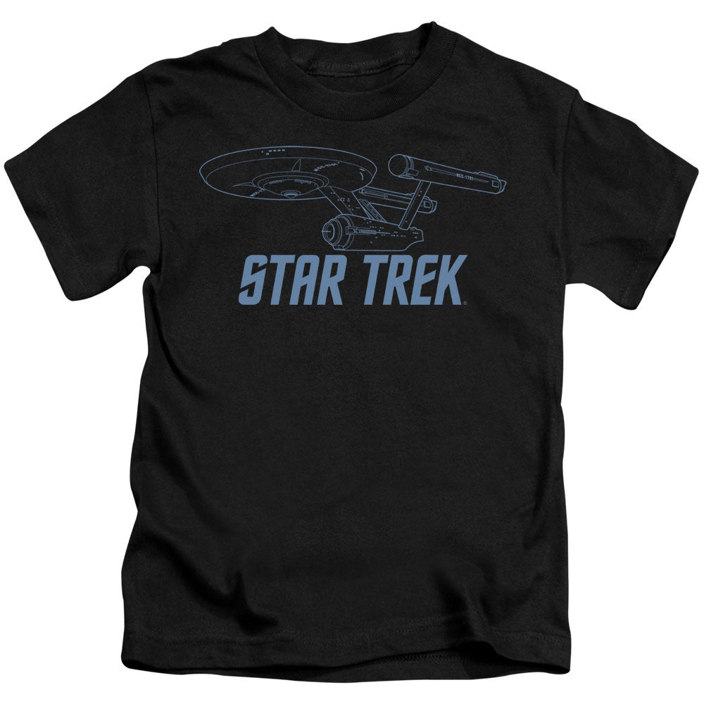 STAR TREK ENTERPRISE OUTLINE - S/S JUVENILE 18/1 - BLACK - T-Shirt