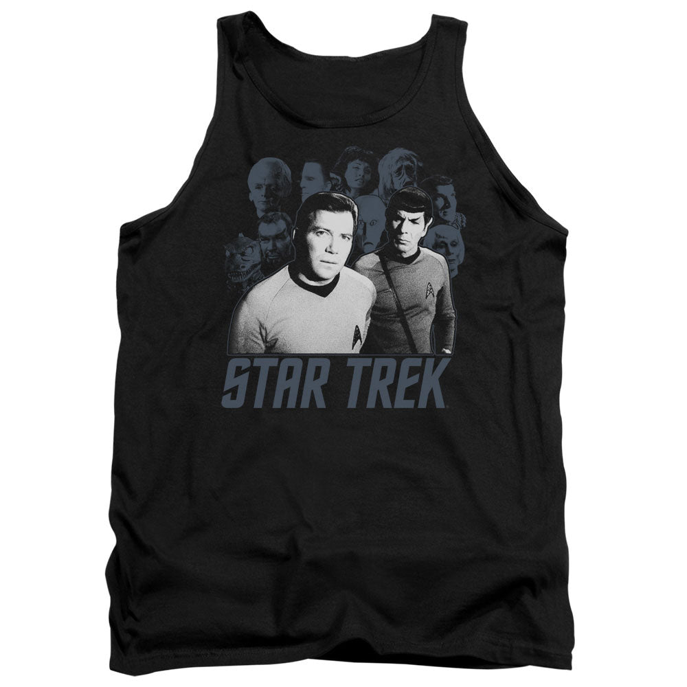 Star Trek - Kirk Spock And Company - Adult Tank - Black