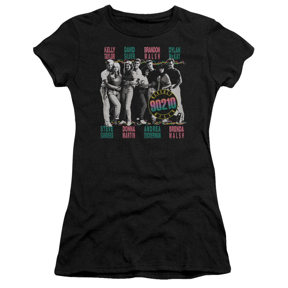 90210 - We Got It - Short Sleeve Junior Sheer - Black T-shirt