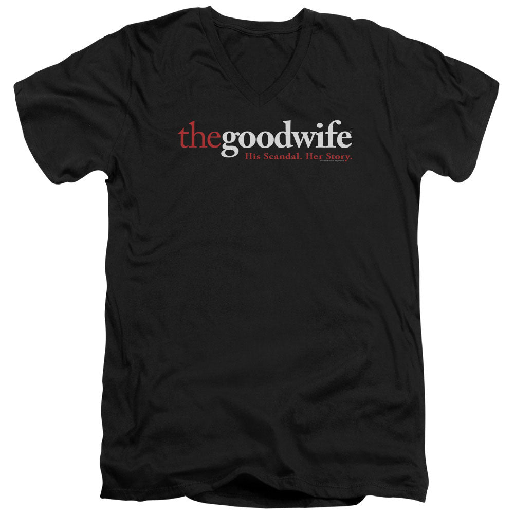 The Good Wife - Logo - Short Sleeve Adult V-neck - Black T-shirt