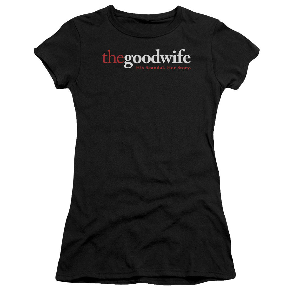 The Good Wife - Logo - Short Sleeve Junior Sheer - Black T-shirt